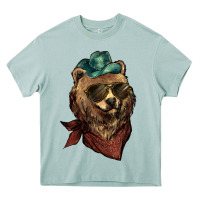 Arona Bear cowboy bandana glasses Heavy Core Tee - HowdyJamesFarm