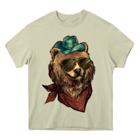 Mossy Bear cowboy bandana glasses Heavy Core Tee - HowdyJamesFarm