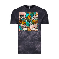 Cloud Black american yorkshire pig seamless pattern Vintage Tee - FaDigitalArtStudio