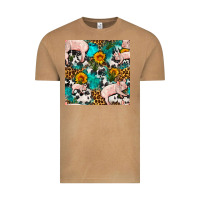 Vintage Camel american yorkshire pig seamless pattern Vintage Tee - FaDigitalArtStudio