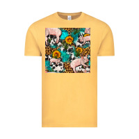 Vintage Mustard american yorkshire pig seamless pattern Vintage Tee - FaDigitalArtStudio