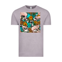 Vintage Zinc american yorkshire pig seamless pattern Vintage Tee - FaDigitalArtStudio