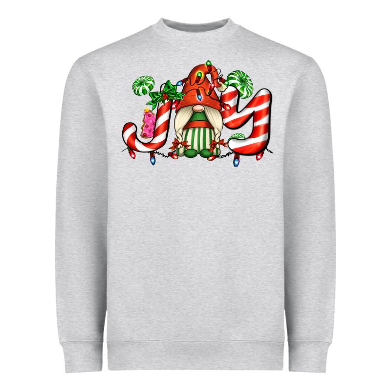 Joy With Gnomes And Christmas Cookie And Candies Heavyweight Sweatshirt by AdoDesignShop | Teevron