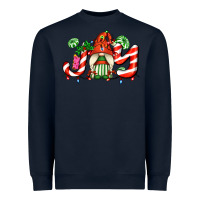 Navy joy with gnomes and christmas cookie and candies Heavyweight Sweatshirt - AdoDesignShop