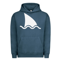 Pigment Midnight Navy shark fin Urban Hoodie - DesigneFamous