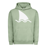 Pigment Oil Green shark fin Urban Hoodie - DesigneFamous