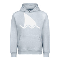 Heather Grey shark fin Urban Hoodie - DesigneFamous