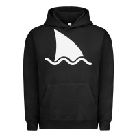 Pigment Black shark fin Urban Hoodie - DesigneFamous