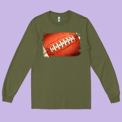 Football Brushstroke Long Sleeve Tee Designed By Ranaportraitstore
