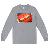 Heather Grey Football Brushstroke Long Sleeve Tee - RanaPortraitStore
