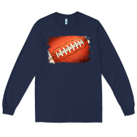 Navy Football Brushstroke Long Sleeve Tee - RanaPortraitStore