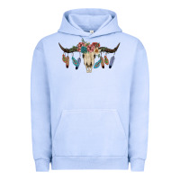Pigment Grape Ice Texas Longhorn Bull Skull Urban Hoodie - JahusDesignShop