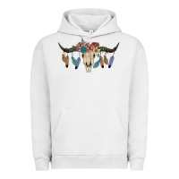 Pigment Lunar Rock Texas Longhorn Bull Skull Urban Hoodie - JahusDesignShop