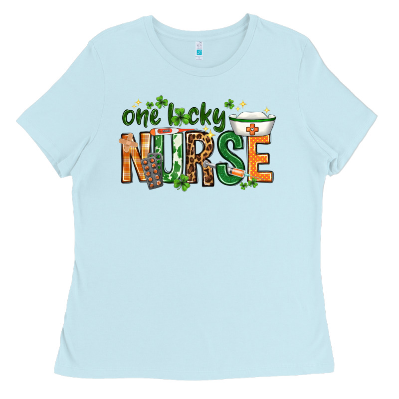 One Lucky Nurse With Elements St. Patricks Day Ladies Tee by HowdyJamesFarm | Teevron