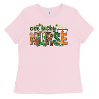 Bubblegum Pink One lucky Nurse with elements St. Patricks Day Ladies Tee - HowdyJamesFarm
