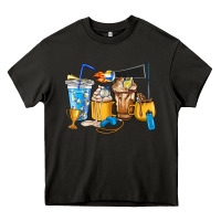 Asphalt Volleyball coffee cups Heavy Core Tee - HowdyJamesFarm