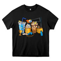 Black Volleyball coffee cups Heavy Core Tee - HowdyJamesFarm