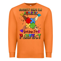 Carrot society says i'm autistic god says i'm perfect Premium Sweatshirt - JahusDesignShop
