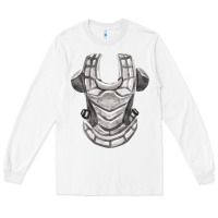 White Chest Protector Fa Element Long Sleeve Tee - FaDigitalArtStudio