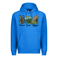 True Royal Peace Love Hippo Premium Hoodie - LillyAllenDesigns