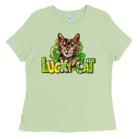 Matcha Lucky cat St. Patrick's Ladies Tee - HowdyJamesFarm