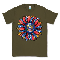 Army Green american sunflower Classic Tee - Jasminsmagicworld