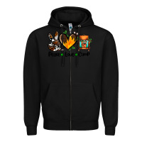 Black peace love camp ado Zipper Hoodie - AdoDesignShop