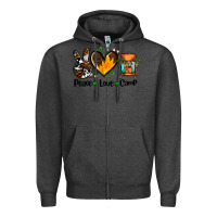 Charcoal Heather peace love camp ado Zipper Hoodie - AdoDesignShop