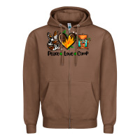 Chestnut peace love camp ado Zipper Hoodie - AdoDesignShop