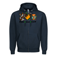 Navy peace love camp ado Zipper Hoodie - AdoDesignShop
