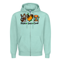 Seafoam peace love camp ado Zipper Hoodie - AdoDesignShop