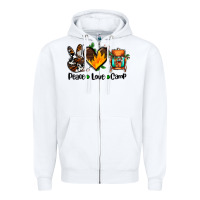 White peace love camp ado Zipper Hoodie - AdoDesignShop