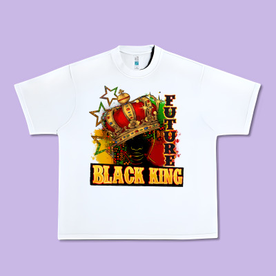 Future Black King Urban Heavy Tee Designed By Fadigitalartstudio