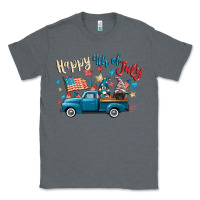 Charcoal Heather happy 4th of july gnome truck Classic Tee - CowGirlArtShop