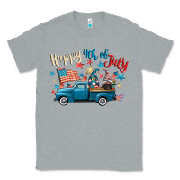 Heather Grey happy 4th of july gnome truck Classic Tee - CowGirlArtShop