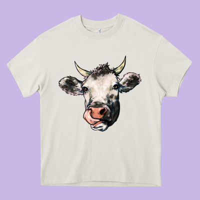Cow Heavy Core Tee Designed By Howdyjamesfarm