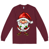 Burgundy santa gnomes Long Sleeve Tee - FaDigitalArtStudio