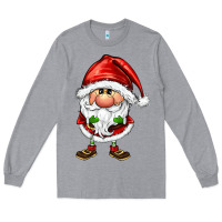 Heather Grey santa gnomes Long Sleeve Tee - FaDigitalArtStudio