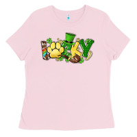 Bubblegum Pink lucky pet  St. Patrick's Ladies Tee - HowdyJamesFarm
