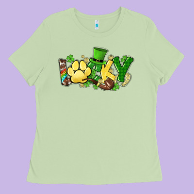 Lucky Pet  St. Patrick's Ladies Tee Designed By Howdyjamesfarm