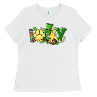 White lucky pet  St. Patrick's Ladies Tee - HowdyJamesFarm