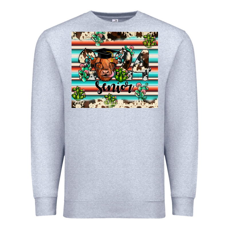 2024 Senior Cow Premium Sweatshirt by JahusDesignShop | Teevron