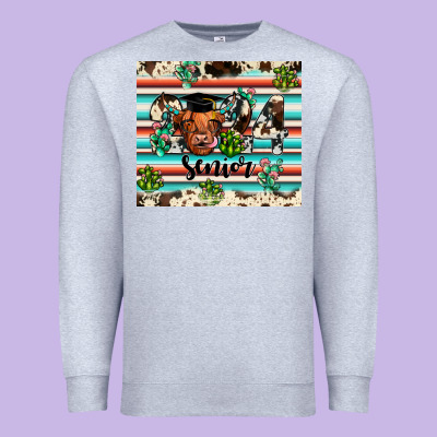 2024 Senior Cow Premium Sweatshirt Designed By Jahusdesignshop