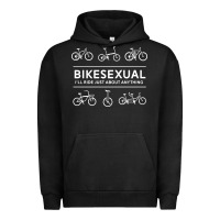 Pigment Black bikesexual   cyclist bicycle biking bike cycling t shirt tee gift Urban Hoodie - DesigneFamous