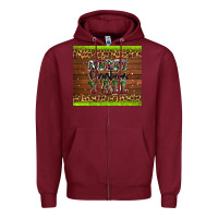 Burgundy merry christmas y'all Zipper Hoodie - AdoDesignShop