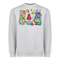 Heather Grey easter gnome with eggs Heavyweight Sweatshirt - AdoDesignShop