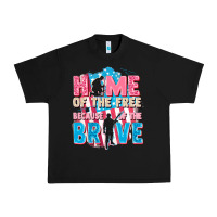 Black Home of the free because of the brave Urban Heavy Tee - FaDigitalArtStudio
