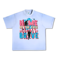 Grape Ice Home of the free because of the brave Urban Heavy Tee - FaDigitalArtStudio