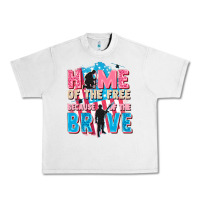 Lunar Rock Home of the free because of the brave Urban Heavy Tee - FaDigitalArtStudio