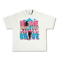 Pistachio Home of the free because of the brave Urban Heavy Tee - FaDigitalArtStudio